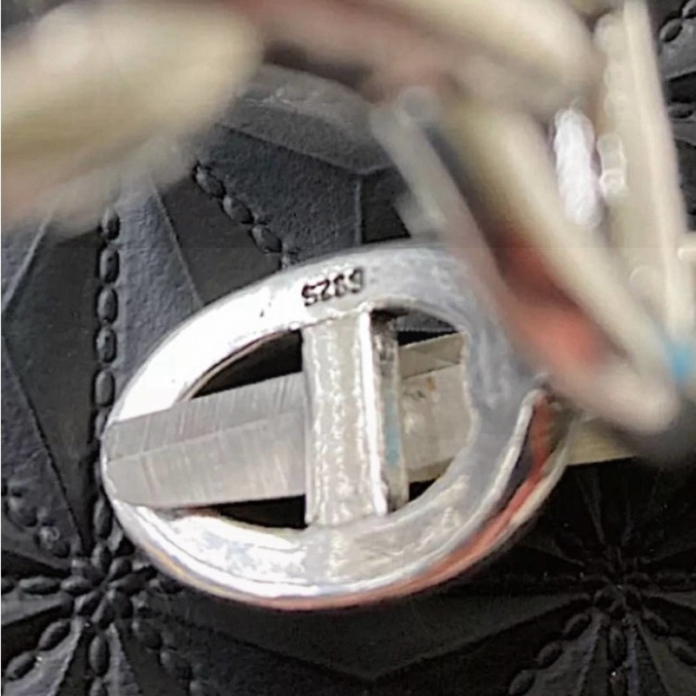 Sterling Silver Mariner Pig Nose Coffee Bean Bangle Cuff Bracelet Matching Ring - Picture 10 of 11